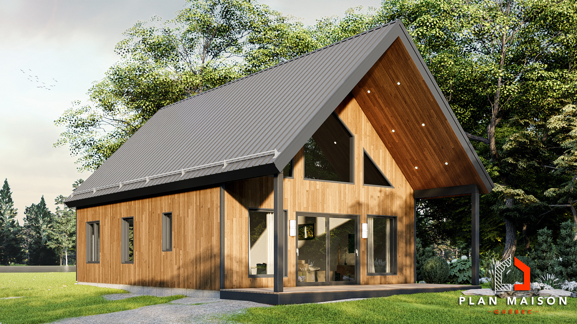 Chalet en bois moderne | Plan Maison Québec
